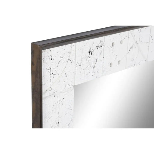 Стенно огледало DKD Home Decor Бял Модерен 130 x 4 x 70 cm