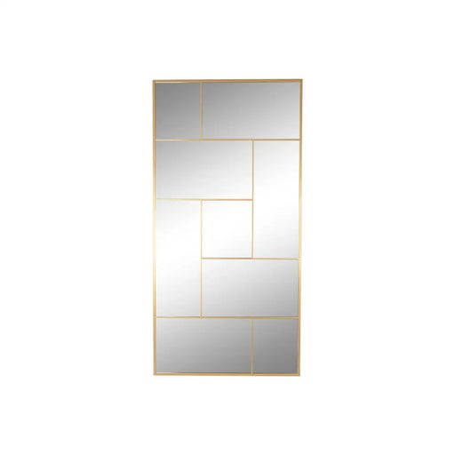 Стенно огледало Home ESPRIT Златен 90 x 2 x 180 cm
