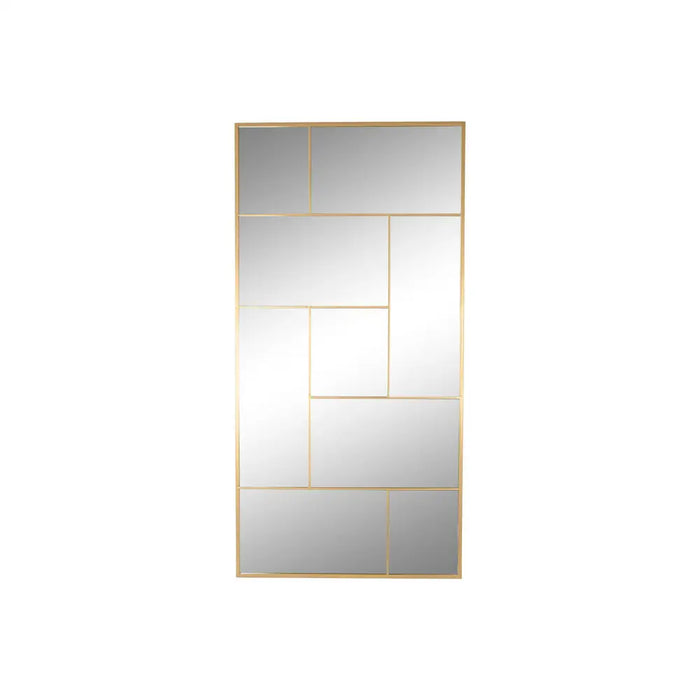 Стенно огледало Home ESPRIT Златен 90 x 2 x 180 cm