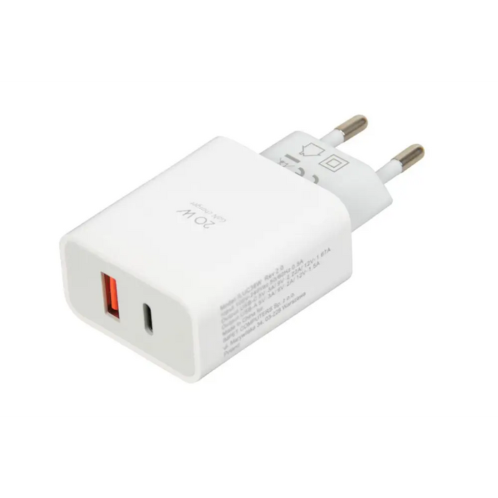 Стенно зарядно iBOX C-36 GaN PD20W бяло
