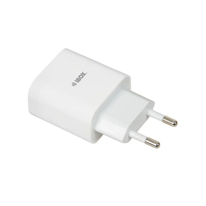 Стенно зарядно iBOX C-37 GaN PD20W бяло