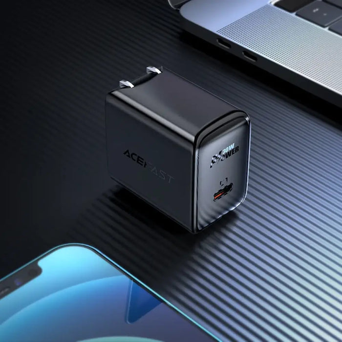 Стенно зарядно устройство Acefast A23 30W GaN USB-C US