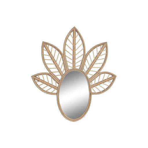 Стенно огледало DKD Home Decor Кафяв Естествен Тропически