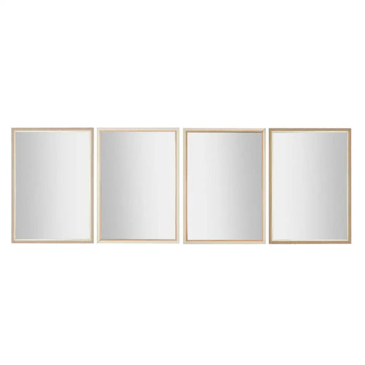 Стенно огледало Home ESPRIT Бял Кафяв Бежов Сив 66 x 2 x 92