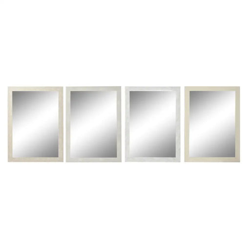 Стенно огледало DKD Home Decor Слонова кост 70 x 2 x 97 cm