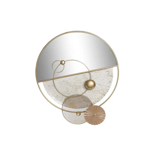 Стенно огледало DKD Home Decor Бял Златен Модерен 65 x 7,6