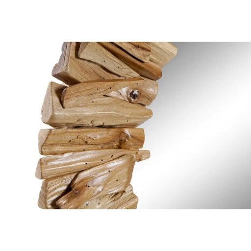 Стенно огледало DKD Home Decor Естествен Alpino Завършек