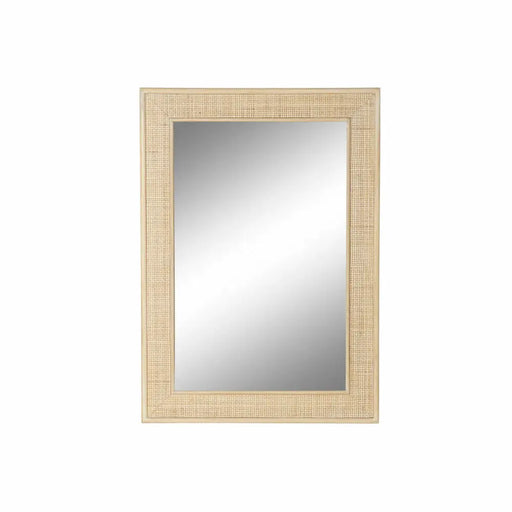 Стенно огледало DKD Home Decor Многоцветен Естествен Дървен
