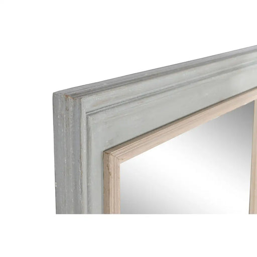 Стенно огледало Home ESPRIT Бял Сив Естествен 150 x 5 x 90