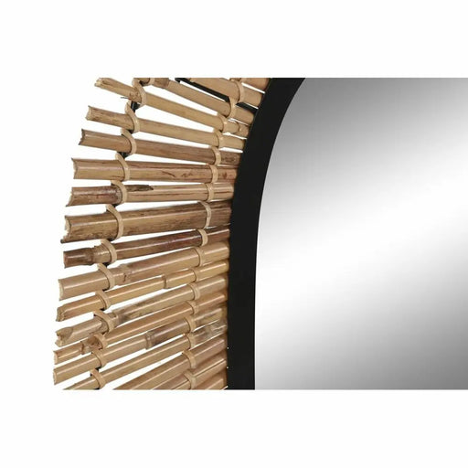 Стенно огледало DKD Home Decor Черен Естествен Bali 63 x