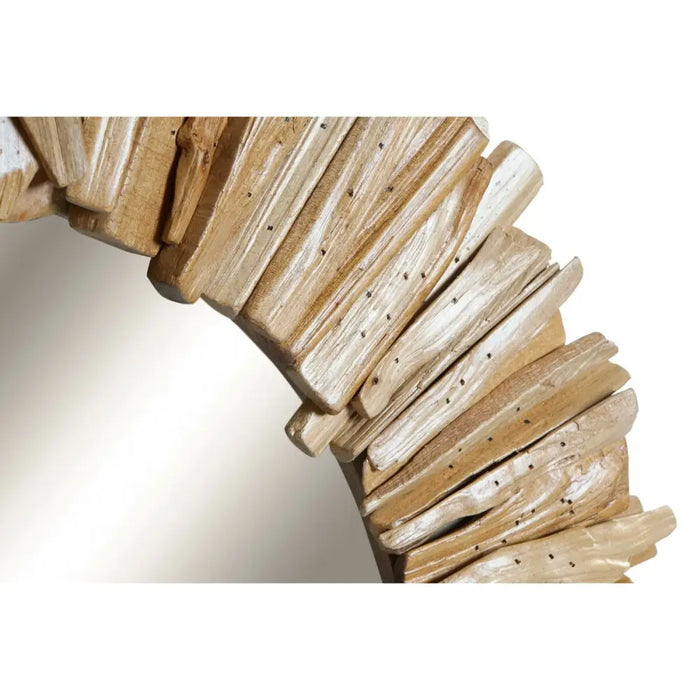 Стенно огледало DKD Home Decor Естествен Alpino Завършек