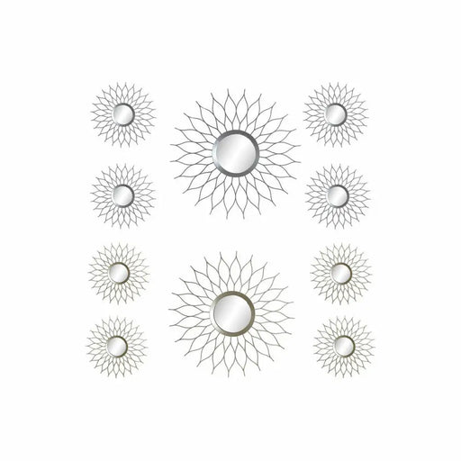 Стенно огледало DKD Home Decor Полипропилен (PP) (2 pcs) (5