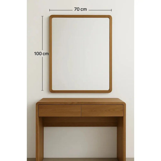 Стенно огледало Home ESPRIT Кафяв Естествен Град 70 x 3 x
