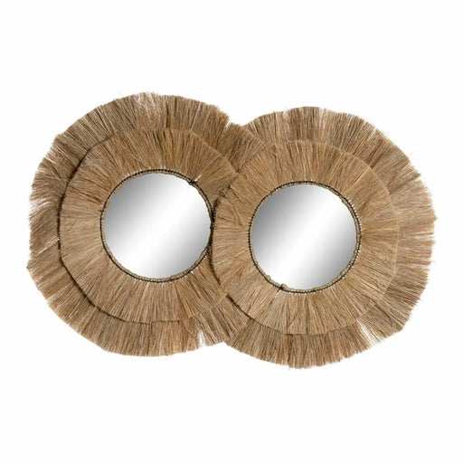 Стенно огледало DKD Home Decor Естествен Bali 117 x 6 x 77