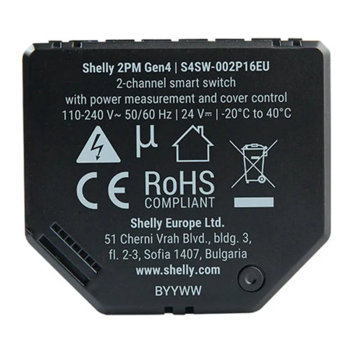 Sterownik Shelly 2PM Gen4 Zigbee/Matter