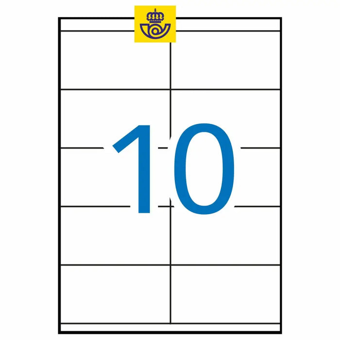 Стикери Apli 1278 100 Листи 105 x 57 mm Бял