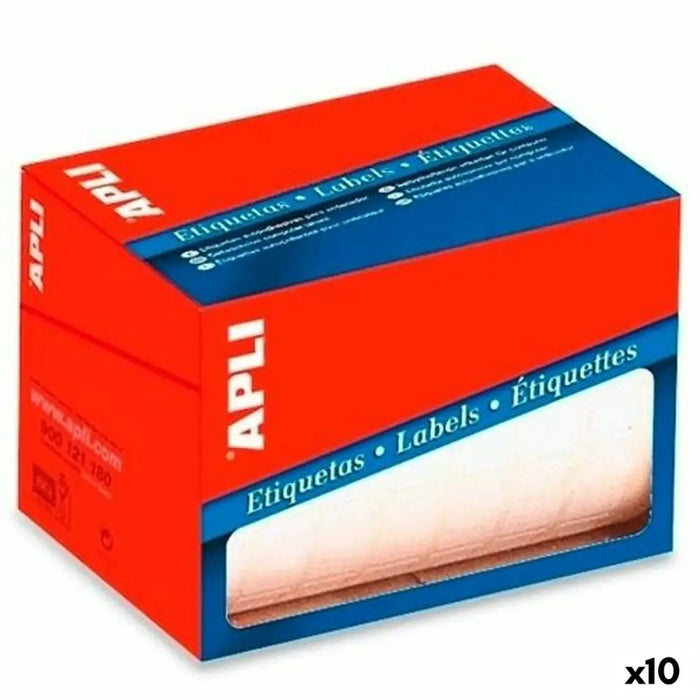 Стикери Apli Бял 34 x 53 mm (10 броя)