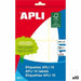 Стикери Apli Бял хартия 10 Листи 34 x 67 mm (10 броя)