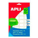 Стикери Apli Бял хартия 10 Листи 25 x 40 mm (10 броя)
