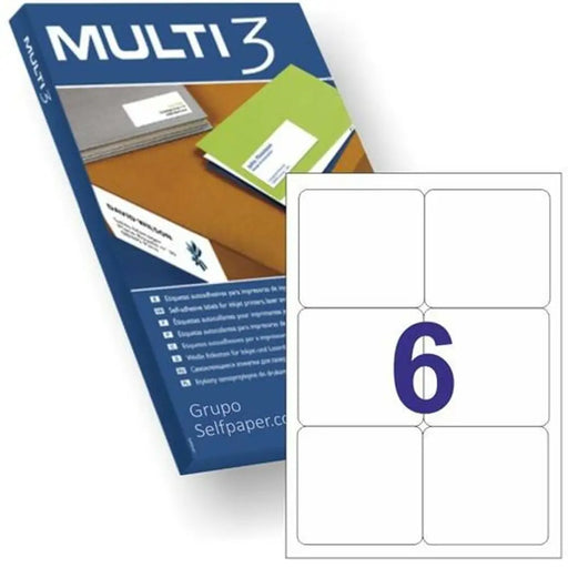 Стикери MULTI 3 Бял 100 Листи 99,1 x 93,1 mm (5 броя)