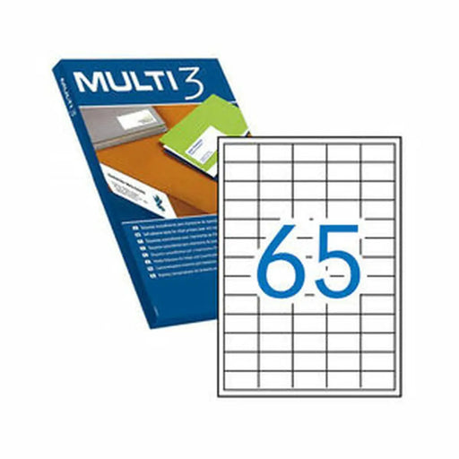 Стикери MULTI 3 Бял прав 500 Листи 38 x 21,2 mm