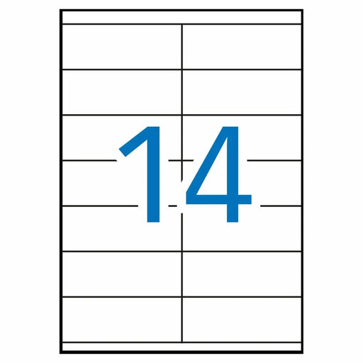 Стикери Apli 1275 100 Листи 105 X 40 mm Бял