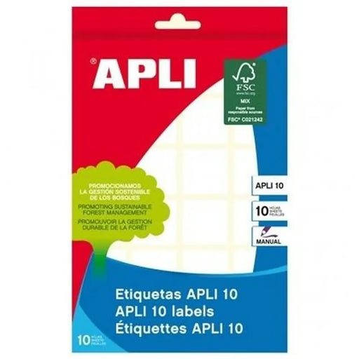 Стикери Apli Бял 10 Листи 31 x 100 mm (10 броя)
