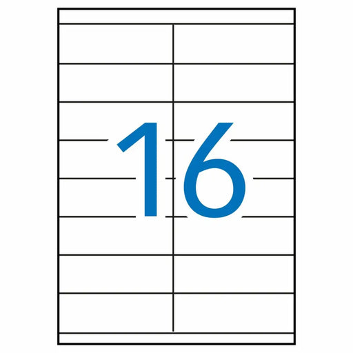 Стикери Apli 01287 Бял 100 Листи 105 x 35 mm