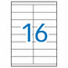 Стикери Apli 01287 Бял 100 Листи 105 x 35 mm