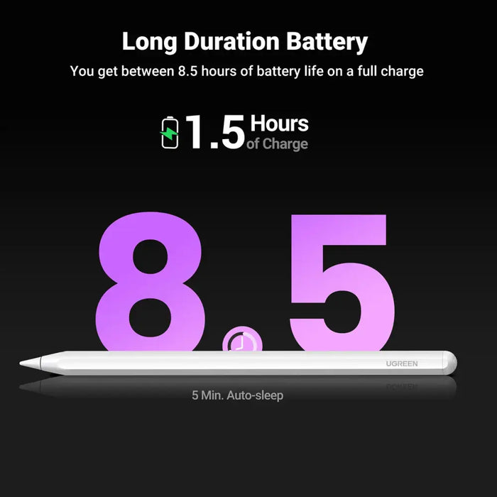 Стилус с безжично зареждане Ugreen LP653 за таблети iPad бял