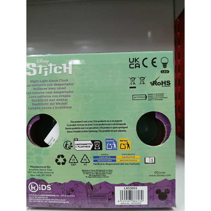 Будилник Stitch Светлина Дата