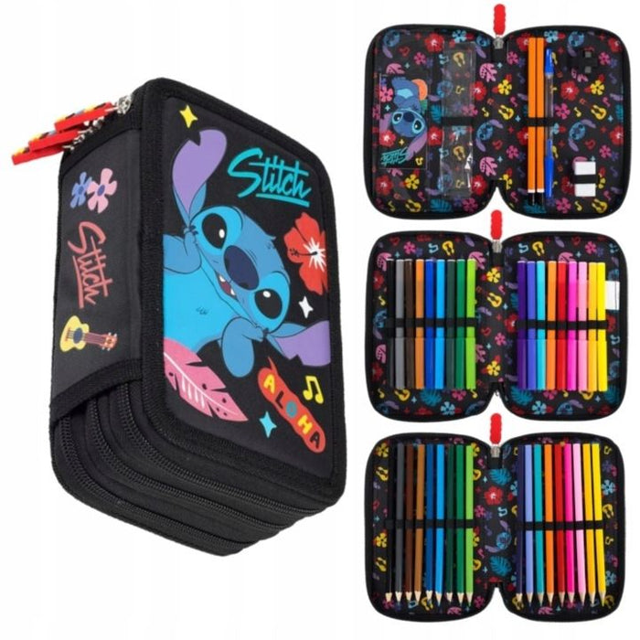 Несесер с пособия St. Majewski Stitch - Black Aloha, 3 ципа
