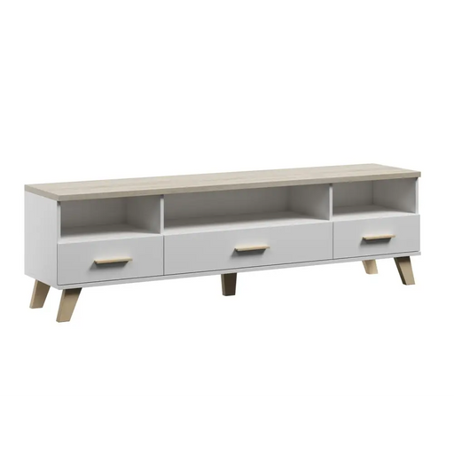 Стойка Cama RTV LOTTA 180см бяло + дъб сонома