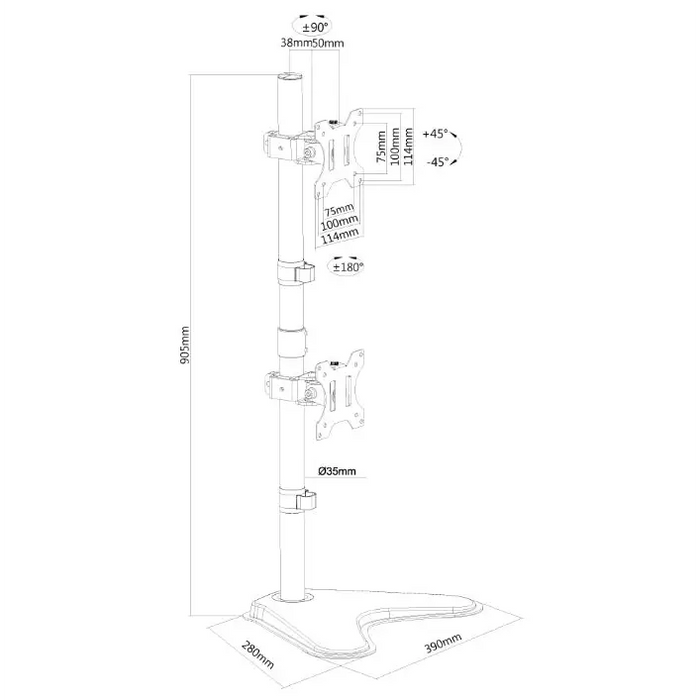 Стойка Neomounts by NewStar Flat Screen Desk Mount