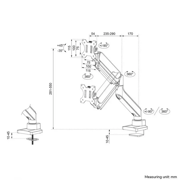 Стойка Neomounts by Newstar Next Core Desk Mount 1