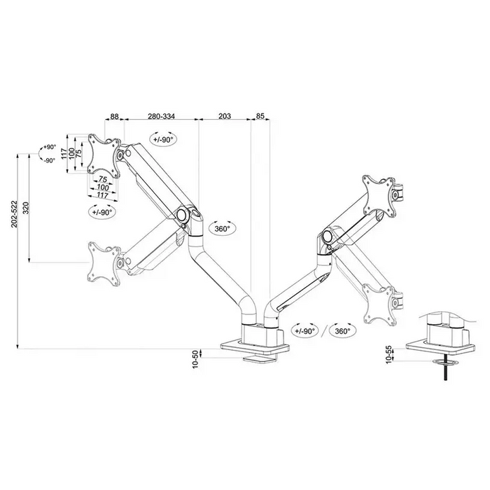 Стойка Neomounts by Newstar Next One Desk Mount