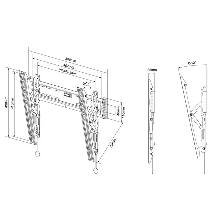 Стойка Neomounts Flat Screen Wall Mount (tilt) 32’-55’