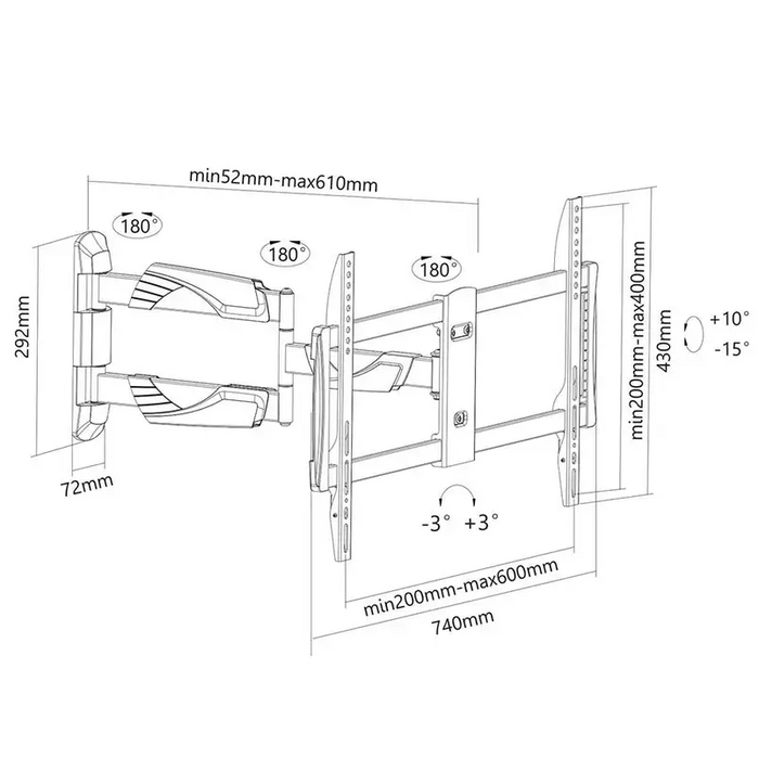 Стойка Neomounts Flat Screen Wall Mount (tilt & turn)