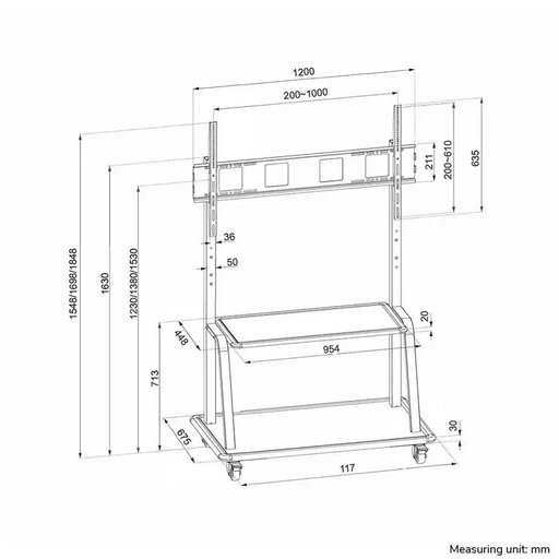 Стойка Neomounts Mobile Flat Screen Floor Stand