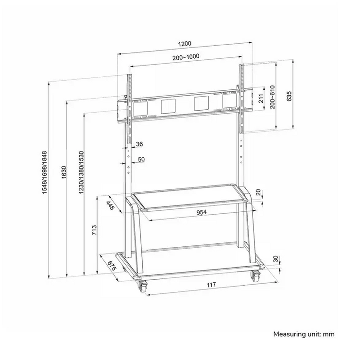Стойка Neomounts Mobile Flat Screen Floor Stand