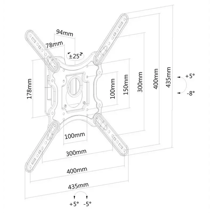 Стойка Neomounts tv wall mount (Full Motion) 23’-55’