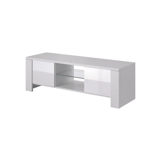Стойка за телевизор Cama WEST 42/130/42 бяло/бял гланц