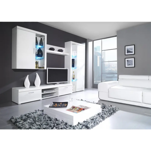 Стойка за телевизор Cama 200 SAMBA бяло/бял гланц