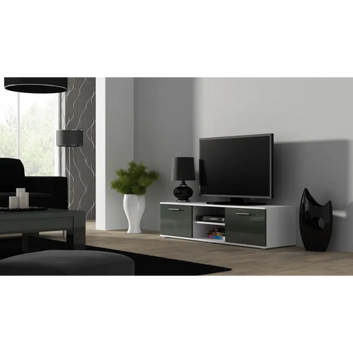 Стойка за телевизор Cama SOHO 140 бяло/сив гланц