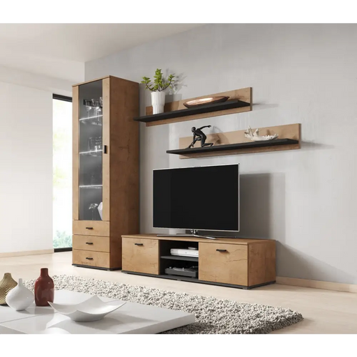 Стойка за телевизор Cama SOHO 140 дъб левка/черна