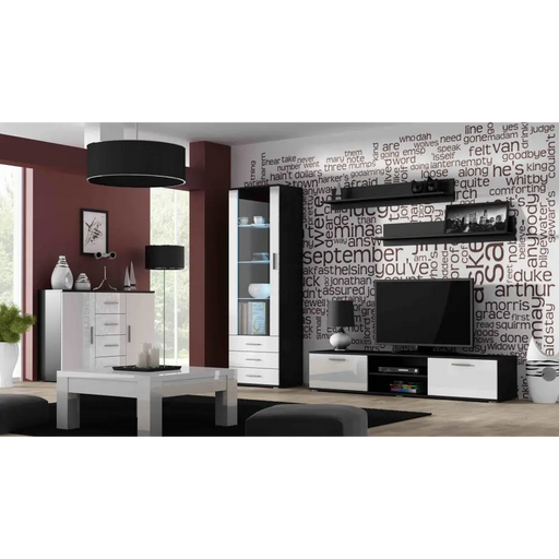 Стойка за телевизор Cama SOHO 180 черен/бял гланц