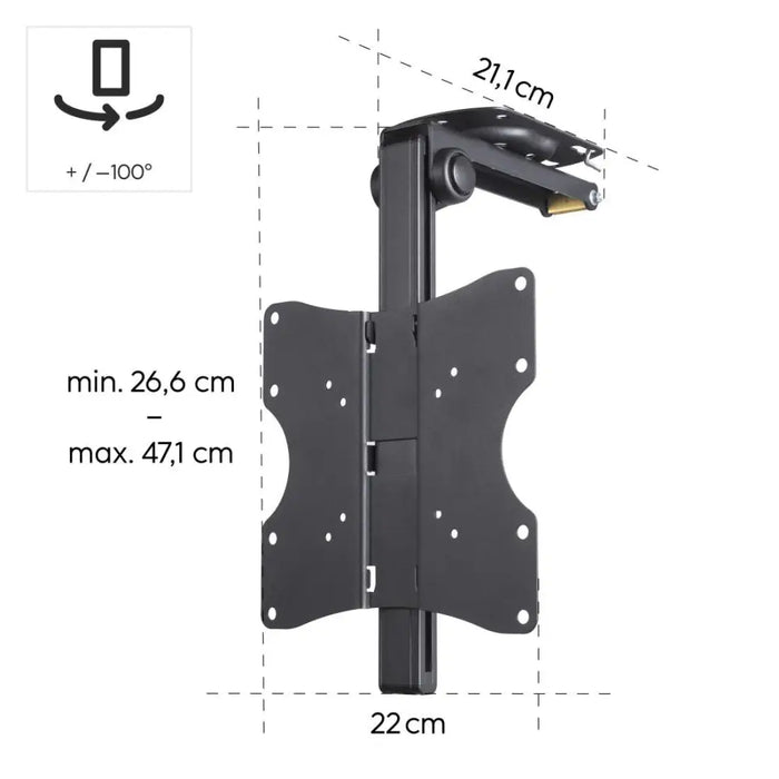Стойка за TV за монтаж на таван 117 cm (46’’) до 20 кг
