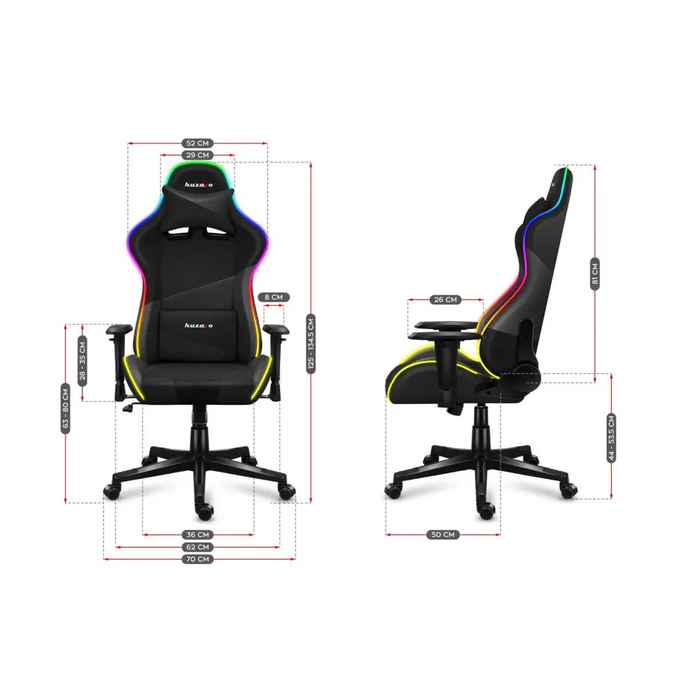 Стол за игри Huzaro Force 6.2 RGB Бял