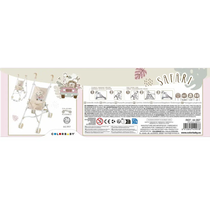Стол за Кукли Colorbaby Safari 27 x 56 x 53 cm Сгъваем 12