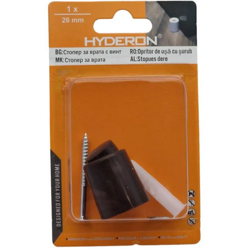 СТОПЕР ВРАТА HSB-26K 26*30 КАФЯВА ДЮБЕЛ